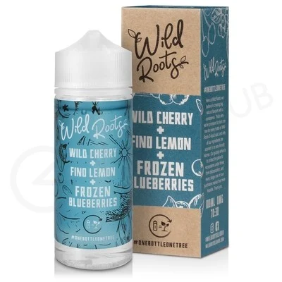 Wild Cherry, Fino Lemon and Frozen Blueberries Shortfill E-Liquid by Wild Roots 100ml