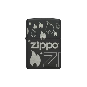 Zippo Lighter - Black Matte Laser 360 Design
