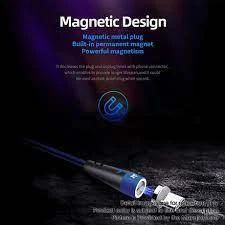 Kumiho K1 3 in 1 Magnetic 3A Braided Fast Charge Sync Cable Lightning, Mirco-USB, USB Type-C - Image 2