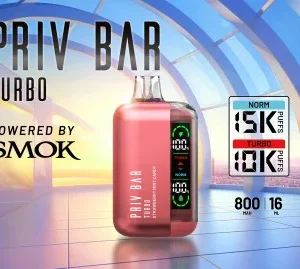 SMOKE PRIV BAR TURBO 5% NIC 15,000 PUFFS DISPOSABLE VAPE