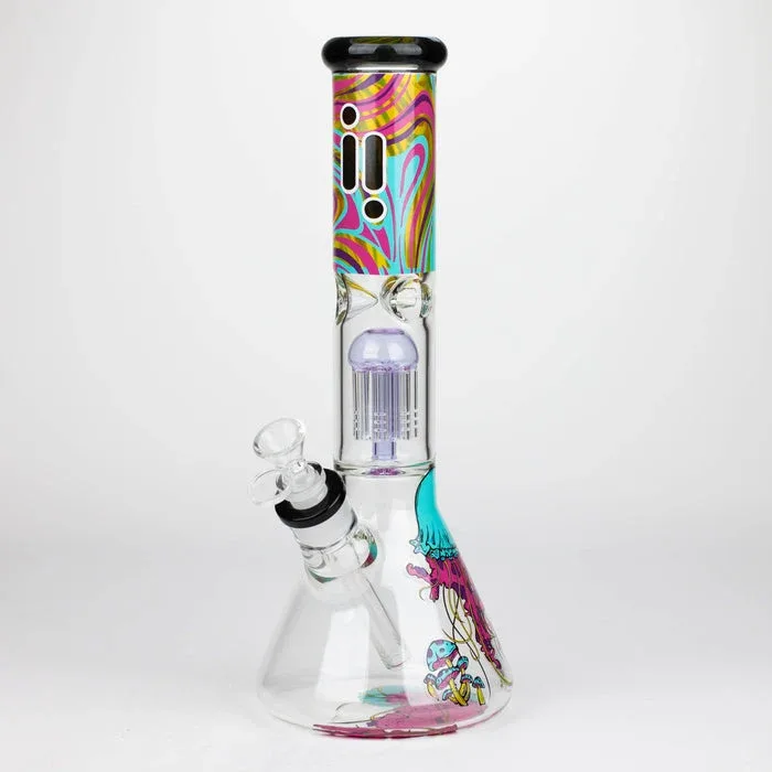 Infyniti Untamed 14" 7mm Classic Beaker Water Bong - Jelly Fish - Image 2