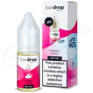 Strawberry Ice Pop Nic Salt E-Liquid by Bar Drop Salts