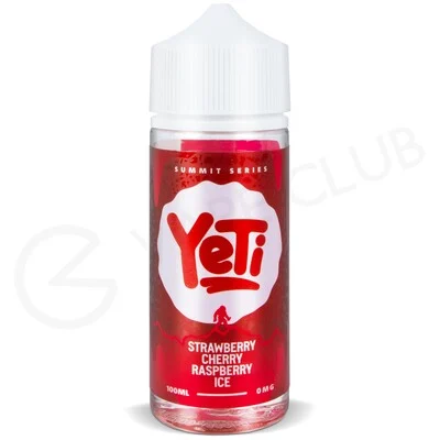 Strawberry Cherry Raspberry Ice Shortfill E-Liquid by Yeti Summit Series 100ml