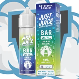 Sour Blue Razz Lime Bar Saltfill by Just Juice 40ml