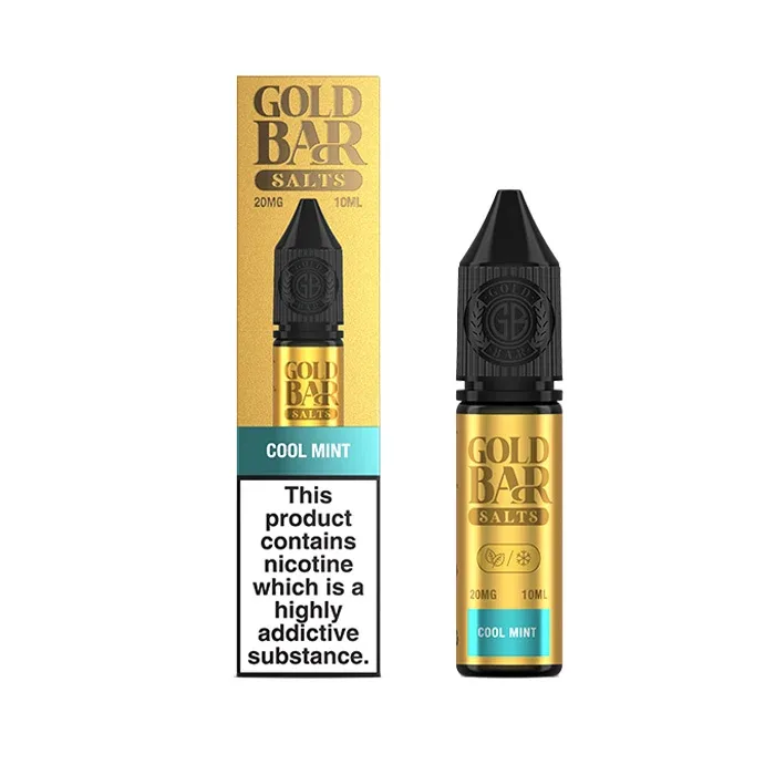 Cool Mint 10ml Nic Salt E-Liquid by Gold Bar