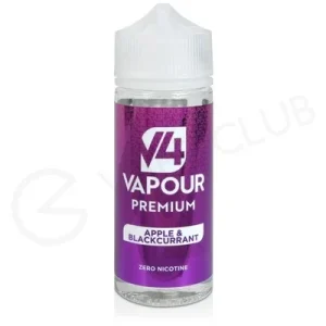 Apple & Blackcurrant Shortfill E-Liquid by V4 Vapour Premium 100ml