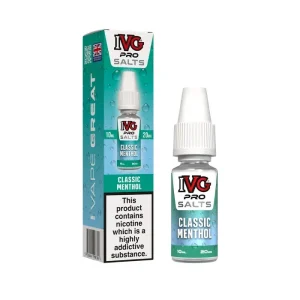 Classic Menthol Nic Salt E-Liquid by IVG Pro