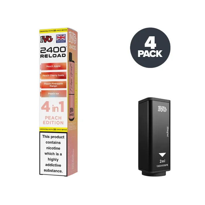 Peach Edition IVG 2400 Reload 4 in 1 Prefilled Pods