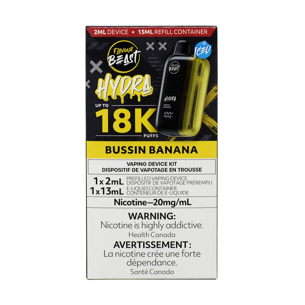 Hydra 18K Bussin Banana Iced 2ml 20mg