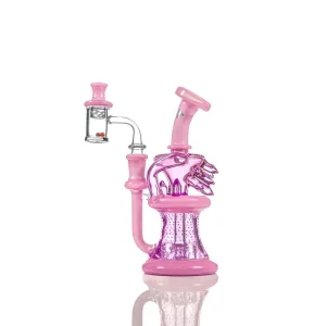 MK100 Ice Crystal Fumed Glass Rig - 8"