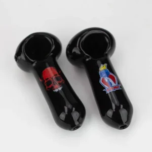 3" Heavy Glass Black Hand Pipe