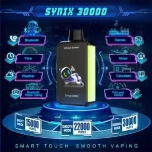 HELLO SYNIX 30,000 PUFFS *ZERO* NICOTINE SMART DISPOSABLE VAPE