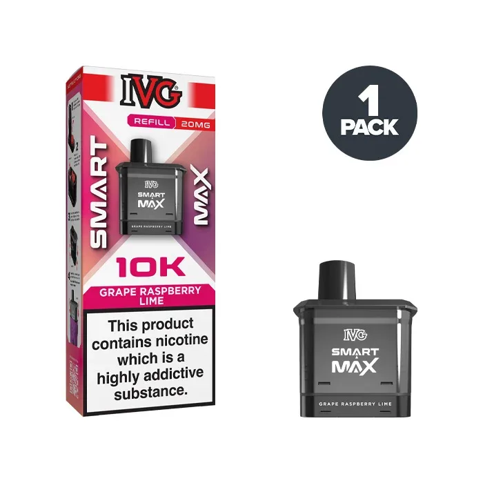 Grape Raspberry Lime IVG Smart Max Refill Pack