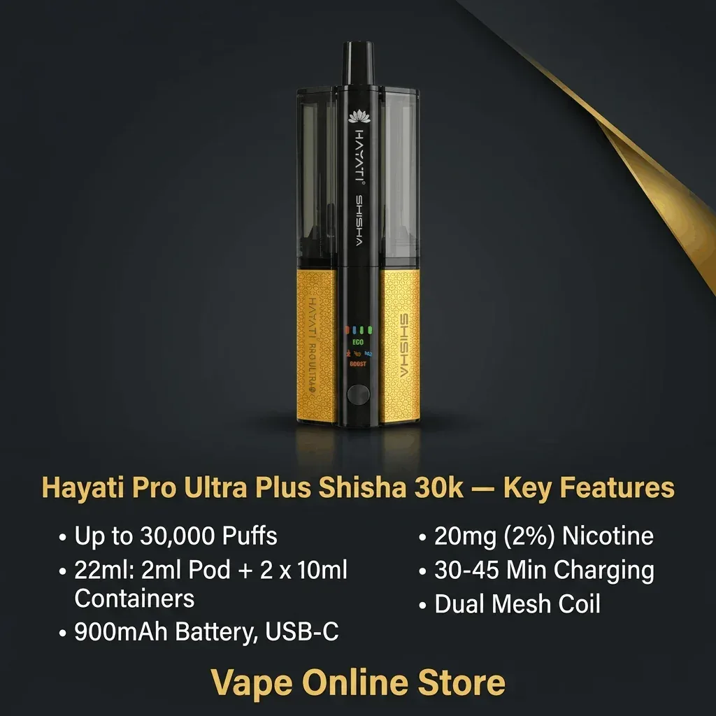 Hayati Pro Ultra Plus Shisha 30k Prefilled Pod Kit - Image 2