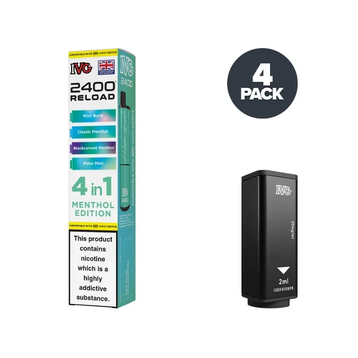 Menthol Edition IVG 2400 Reload 4 in 1 Prefilled Pods