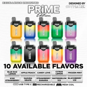 OLY FROZEN PRIME EDITION 5% RECHARGEABLE DISPOSABLE 13ML 6500 PUFFS