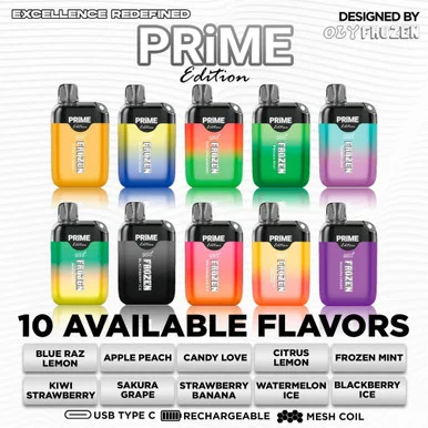 OLY FROZEN PRIME EDITION 5% RECHARGEABLE DISPOSABLE 13ML 6500 PUFFS