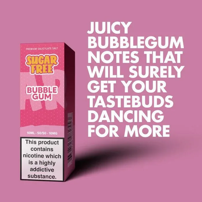 Sugar Free Bubblegum - 10ml Nicotine Salt E-Liquid - Image 2