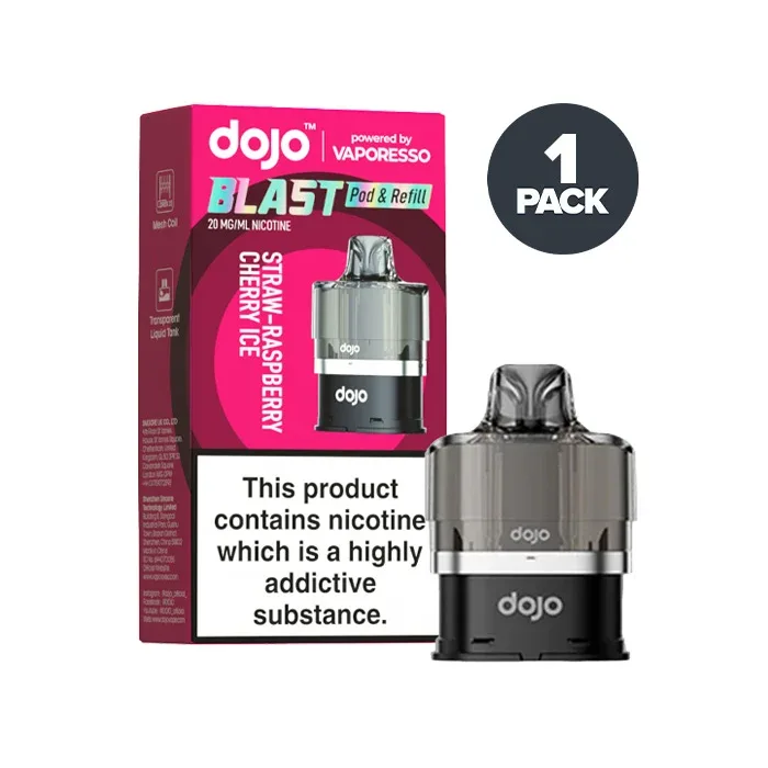 Strawberry Raspberry Cherry Ice Dojo Blast 6000 Pre-filled Pods by Vaporesso