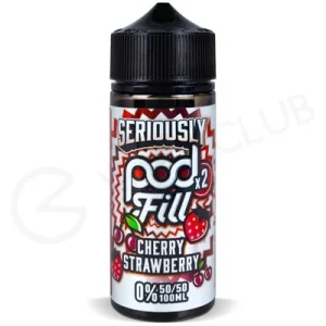 Cherry Strawberry Shortfill E-Liquid by Seriously Pod Fill x2 100ml