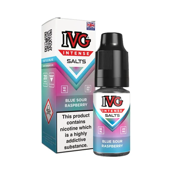 Blue Sour Raspberry Nicotine Salt by IVG Intense