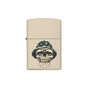 Zippo Lighter - Leaf Cannabis Skull