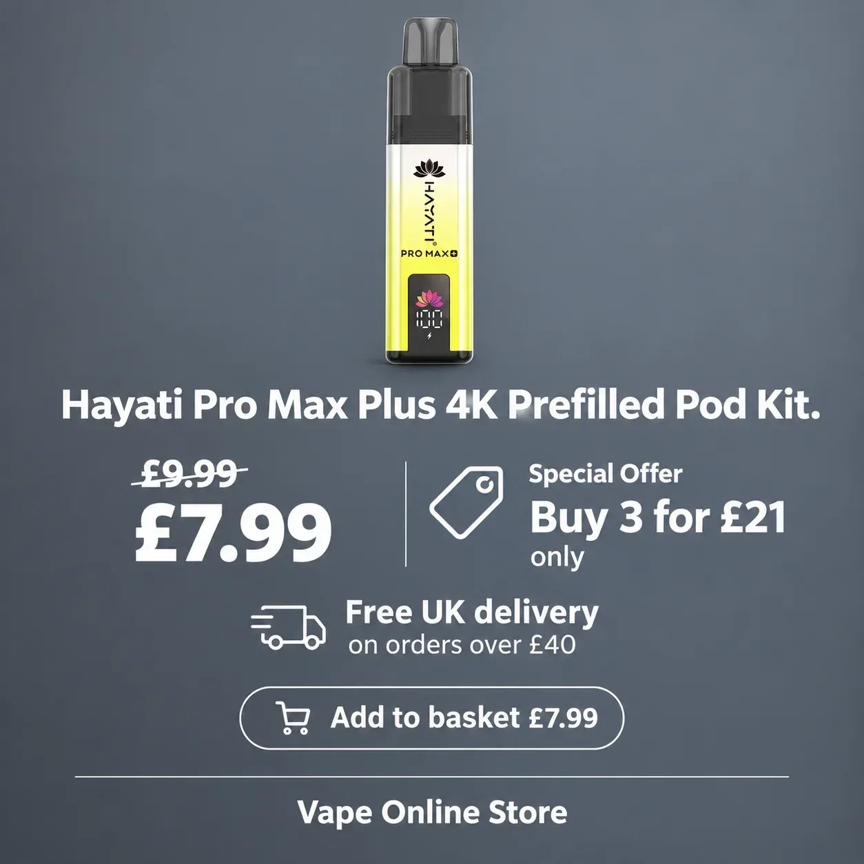 Hayati Pro Max Plus 4000 Prefilled Pod Kit - Image 2