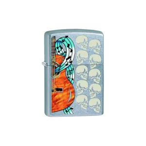Zippo Lighter - Guitar and Skulls