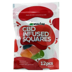Snacksy Edibles – CBD Infused Squares 12 ct