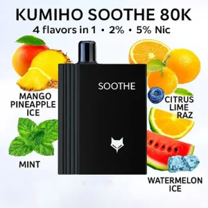 Kumiho Soothe 80K 4 flavors in 1 - 2% - 5% Nic (Mango Pineapple Ice - Mint - Citrus Lime Raz - Watermelon Ice)
