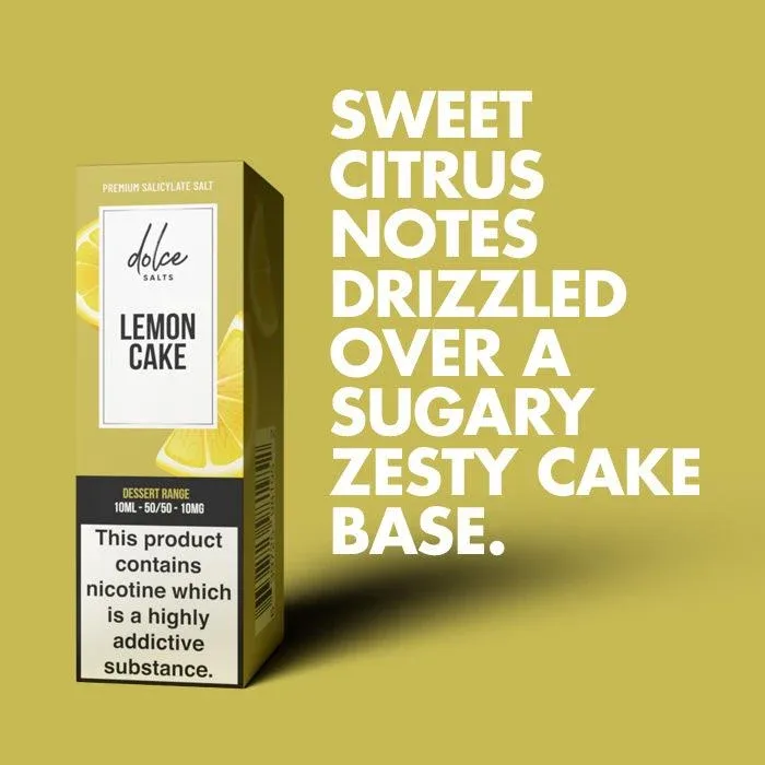 Dolce Salts Lemon Cake - 10ml Nicotine Salt E-Liquid - Image 2