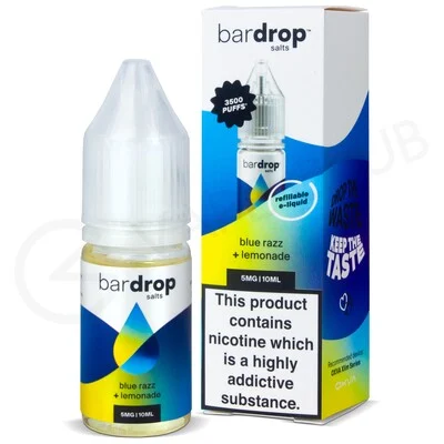 Blue Razz Lemonade Nic Salt E-Liquid by Bar Drop Salts