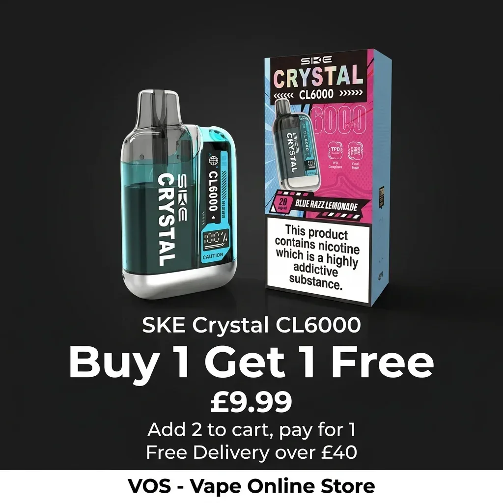 SKE Crystal CL6000 Prefilled Pod Vape Kit | Buy 1 Get 1 Free Vape - Image 2