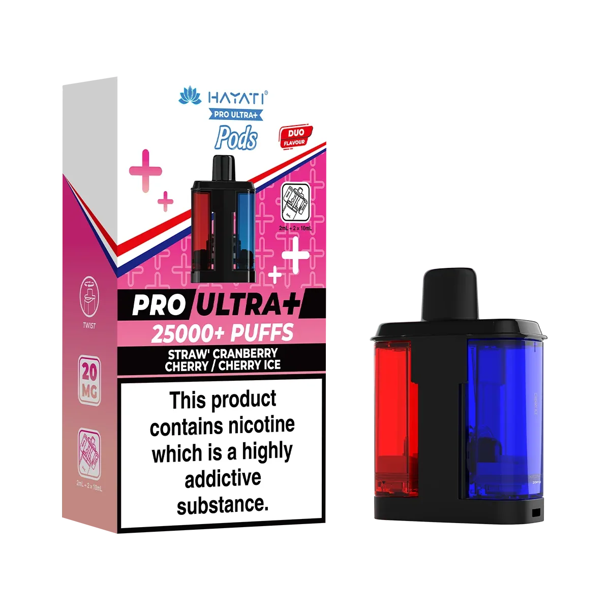 Straw' Cranberry Cherry / Cherry Ice Hayati Pro Ultra Plus Refill Pack