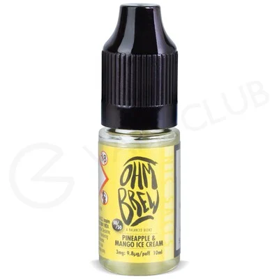 Pineapple and Mango Ice Cream E-liquid by Ohm Brew 50/50 Nic Salts