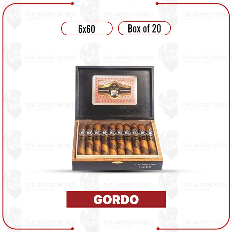 Twister by Lucky Cigar: Gordo 6×60 Box of 20 Cigars