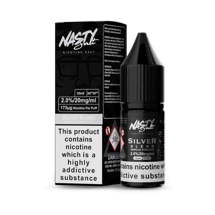 Silver Blend Nic Salt E-Liquid by Nasty Juice