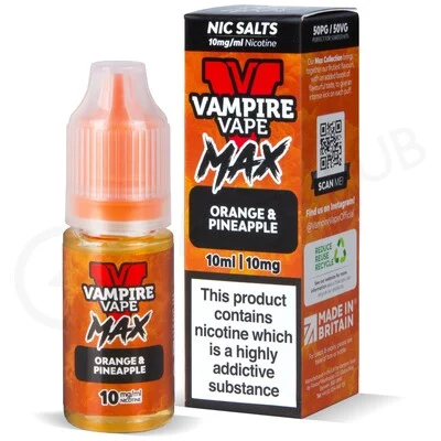 Orange Pineapple Nic Salt E-Liquid by Vampire Vape Max