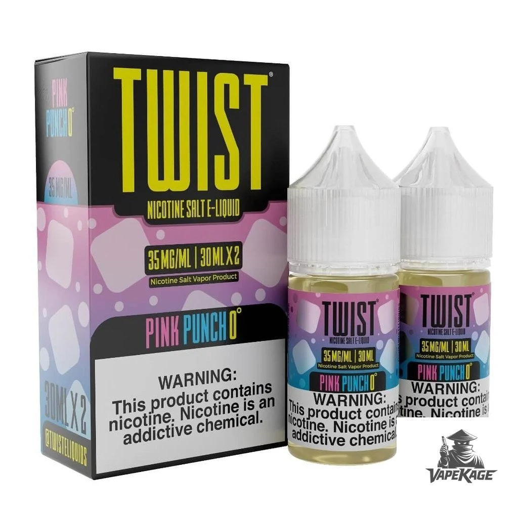Pink Punch 0 — Twist E-Liquids 60mL (2x30mL twin pack) Nic Salt