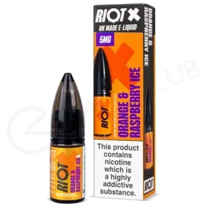 Orange & Raspberry Ice Nic Salt E-Liquid by Riot X