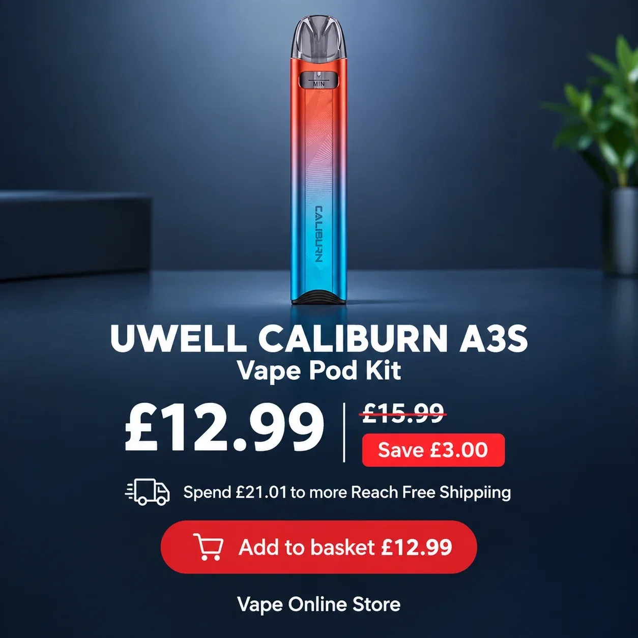 Uwell Caliburn A3S Vape Pod Kit - Image 2