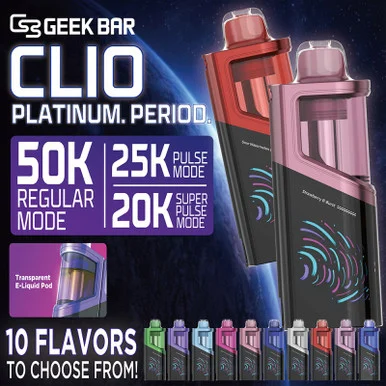 GEEK BAR CLIO PLATINUM 50,000 PUFFS DISPOSABLE VAPE (POD ONLY)