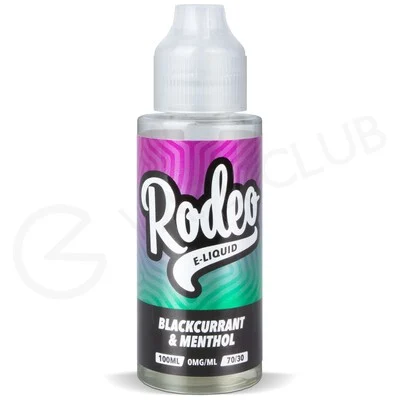 Blackcurrant & Menthol Shortfill E-liquid by Rodeo 100ml