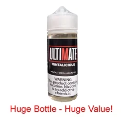 Ultimate Vapor Mintalicious ELiquid 120ml-USA Made-Free Shipping!
