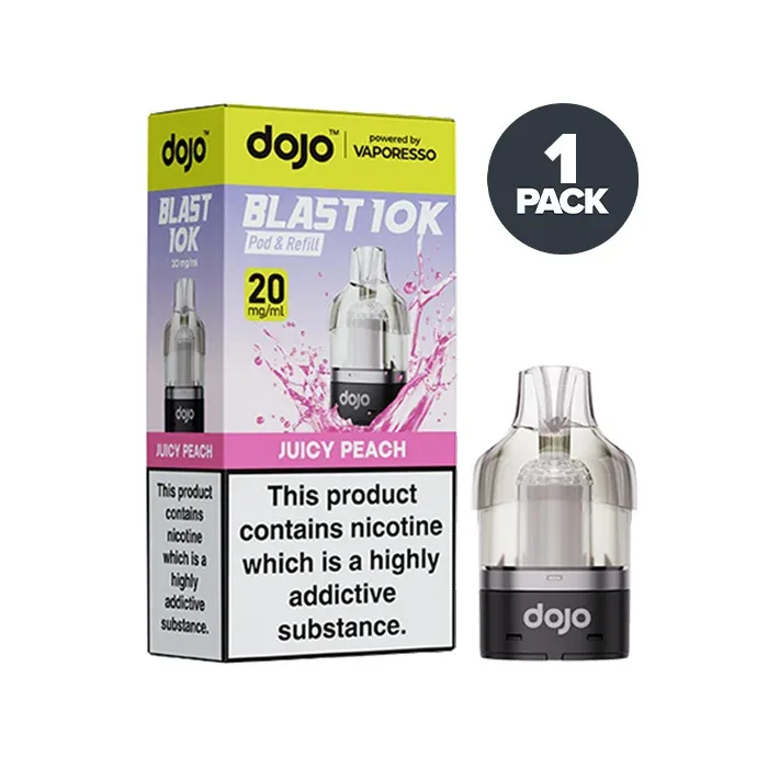 Juicy Peach Vaporesso Dojo Blast 10k Prefilled Pods