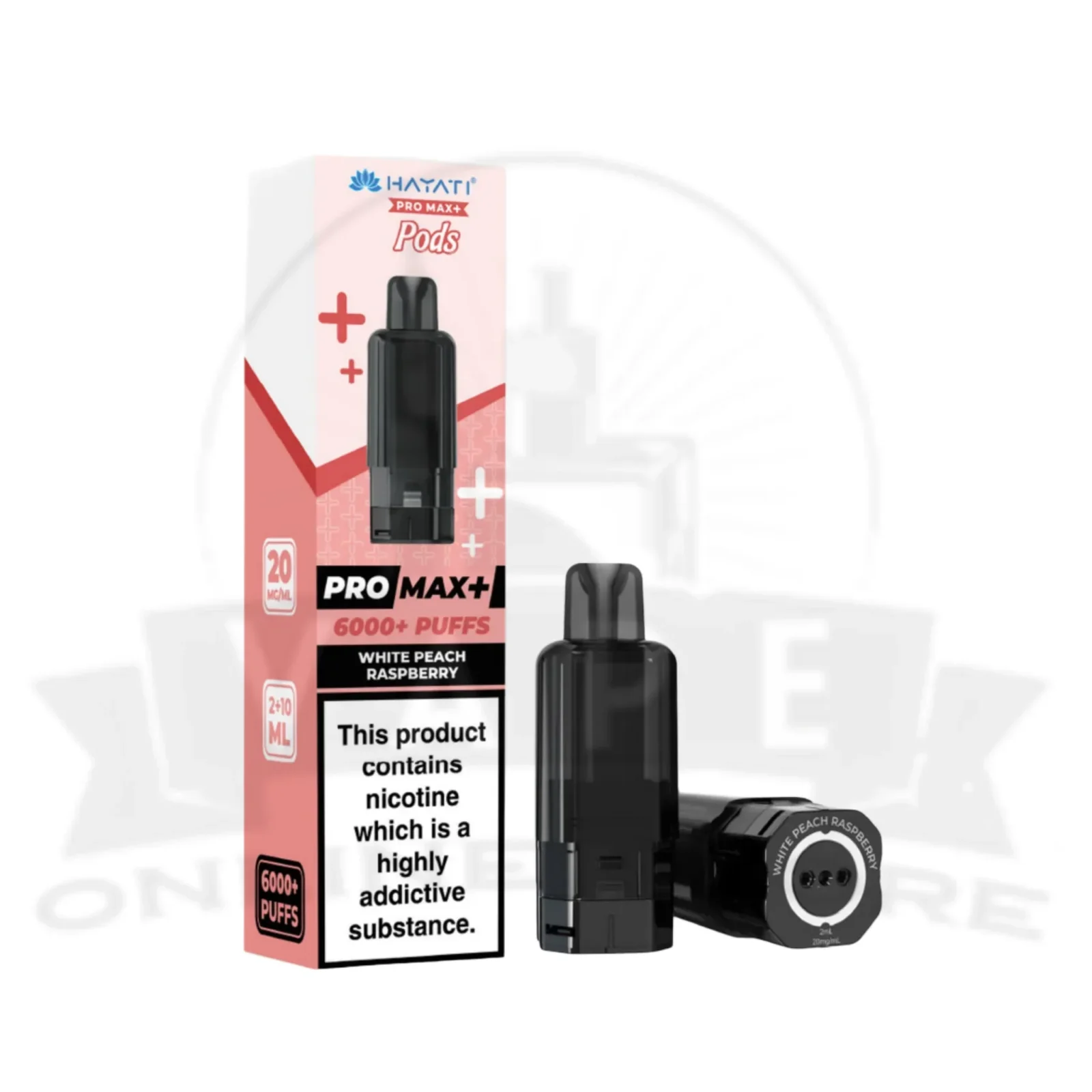 White Peach Raspberry Hayati Pro Max Plus 6000 Refill Pods