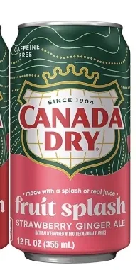 Canada Dry Strawberry Fruit Splash 355ml