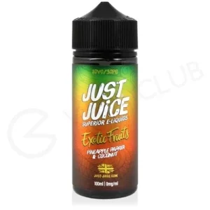 Pineapple, Papaya & Coconut Shortfill E-Liquid by Just Juice Exotic Fruits 100ml