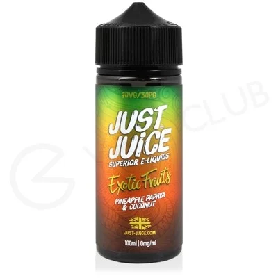 Pineapple, Papaya & Coconut Shortfill E-Liquid by Just Juice Exotic Fruits 100ml