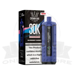 Blueberry Cherry Al Fakher Crown Bar 30K Puff Hypermax Vape Kit
